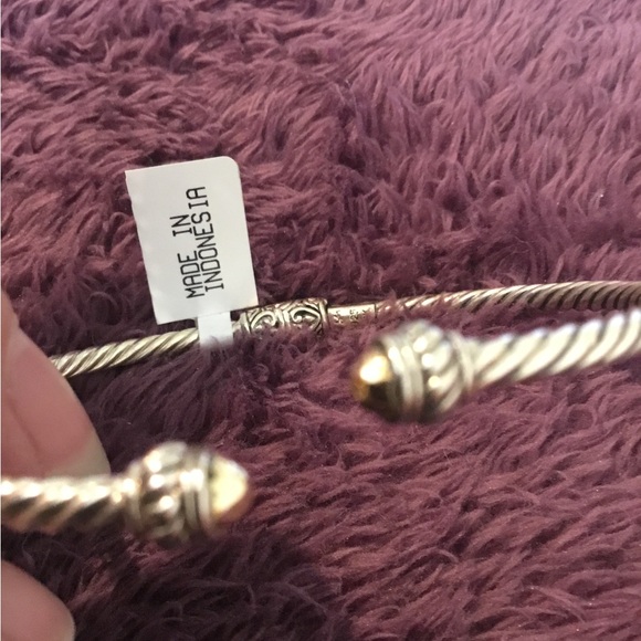 NWT Artisan Crafted Samual B 18K & Sterling Silver Flexible Hinged Bracelet - Picture 12 of 14